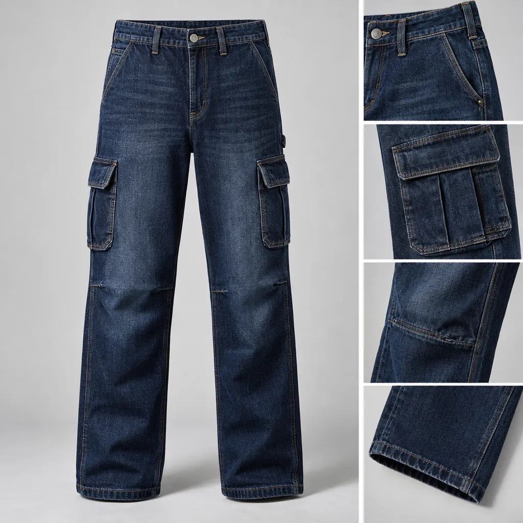 cargo jeans pocket specs denim wholesale guide