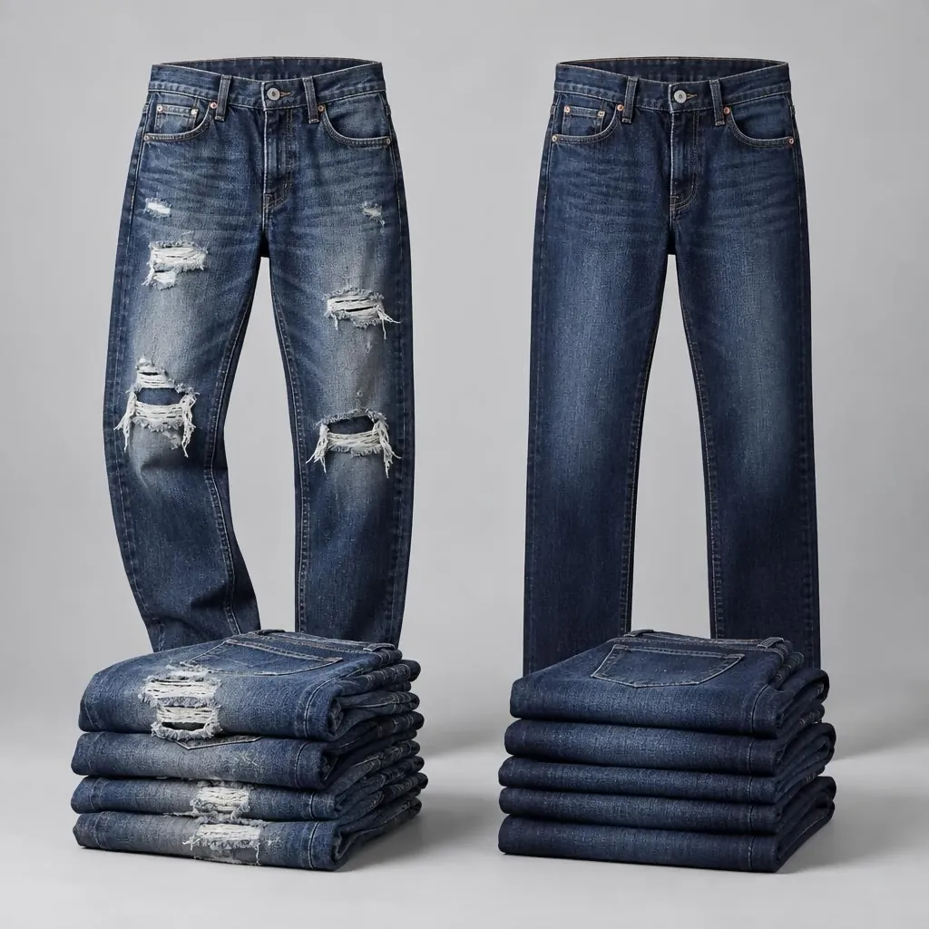 ripped vs clean denim stock denim wholesale guide