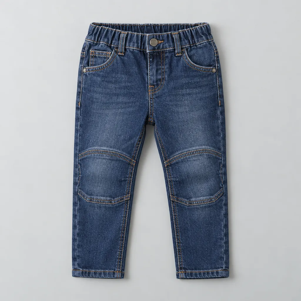 Kids jeans flat lay with adjustable waistband