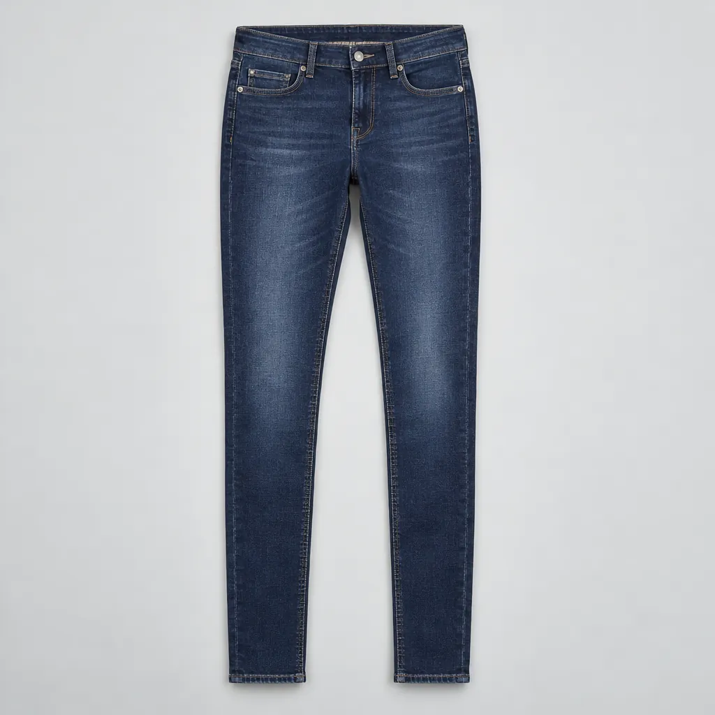Skinny jeans flat lay with slim stretch fit
